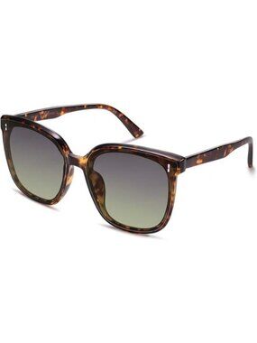 SOJOS Women's Trendy Sun Glasses Vintage Style Shades SJ2157 Tortoise Green